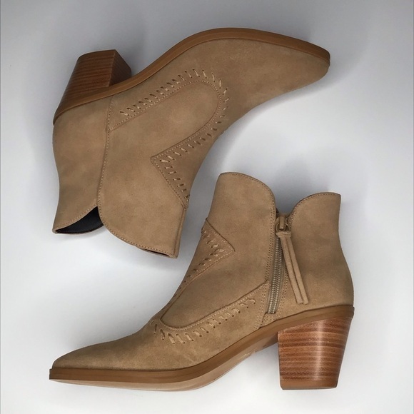 Rebecca Minkoff Lulu Bootie in Taupe Oiled Suede. - Picture 5 of 12